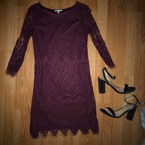 ❤️ Clearance ❤️ Burgundy Dress